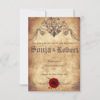 Customizable Medieval Fantasy wedding invitation