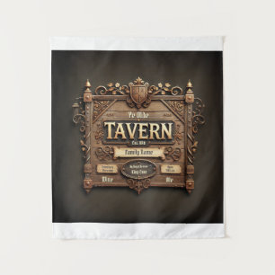 Customizable Medieval Tavern Wall Tapestry