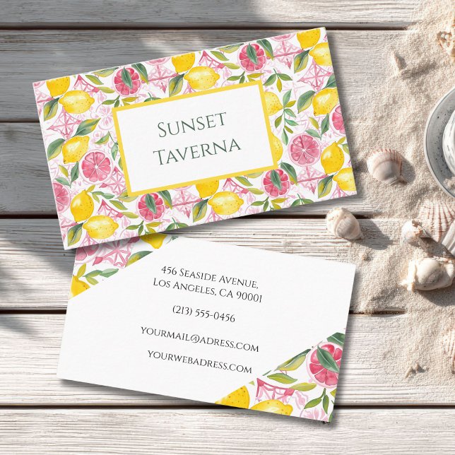 Customizable Mediterranean Business Card (Creator Uploaded)