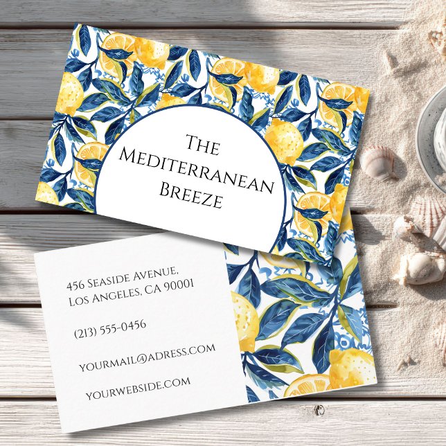 Customizable Mediterranean Business Card (Creator Uploaded)