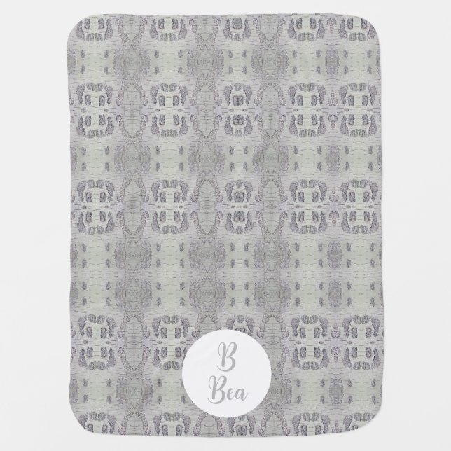 Customizable Medium Birch Tree Bark Patterned Baby Blanket (Front)