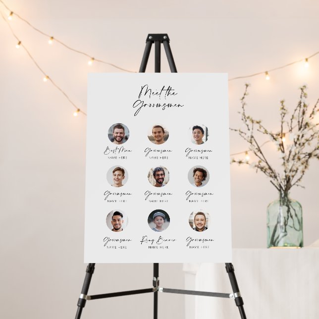 Customizable Meet the Groomsmen Introduction Sign (In Situ (Stand))