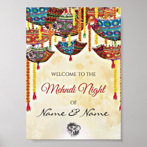 Customizable Mehnidi Welcome Poster 