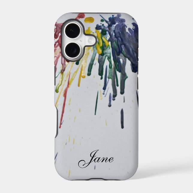 Customizable Melted Crayons Iphone Case (Back)