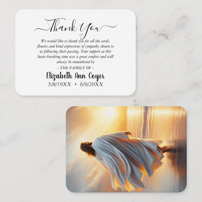Customizable Memorial Thank You Card  (Front/Back)