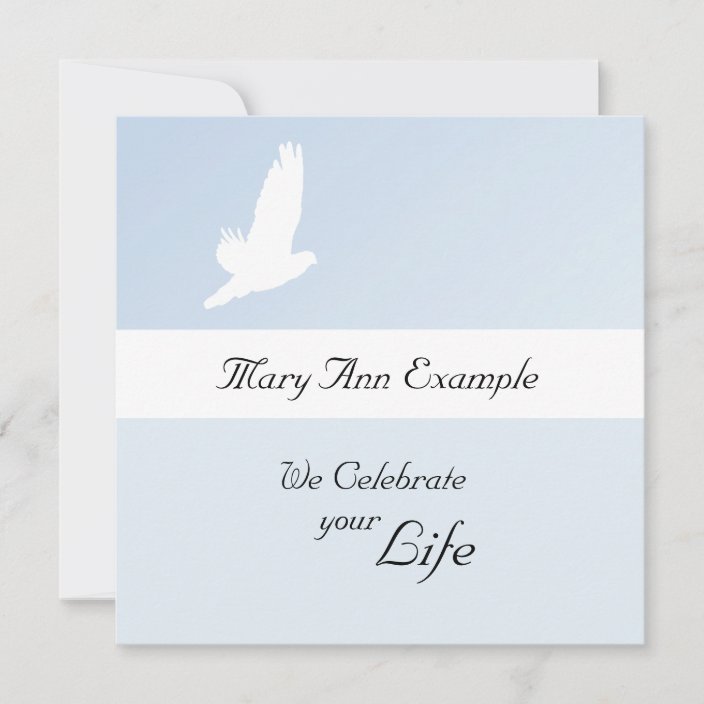 Customizable Memorial / Wake / Living Funeral Invitation | Zazzle.com