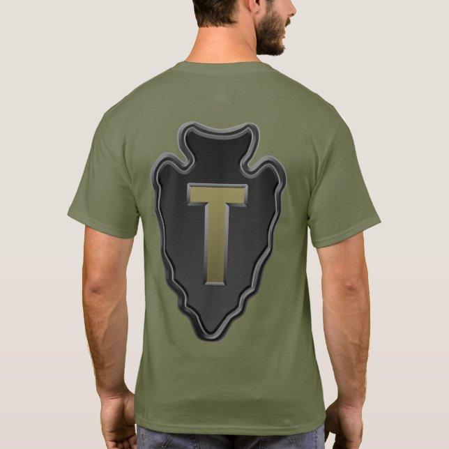 Customizable Men's American Military Unit T-Shirt (Back)