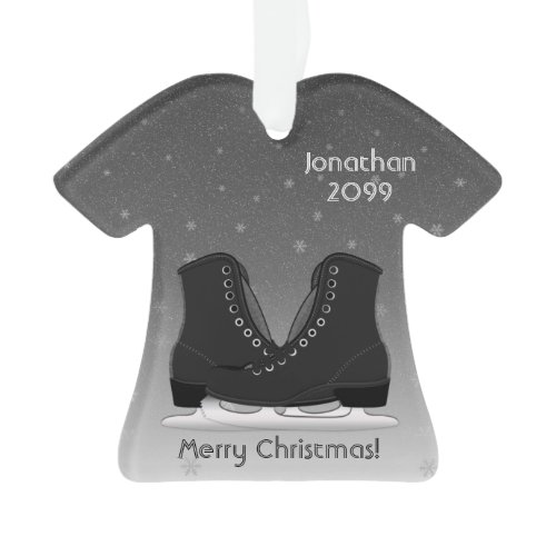 Customizable Men's Ice Figure Skates Shirt Ornamen Ornament