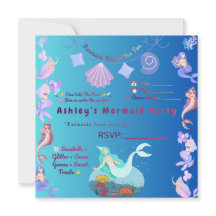 Customizable Mermaid Birthday Invite – Perfect for