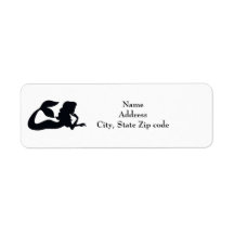 customizable mermaid label sticker return address