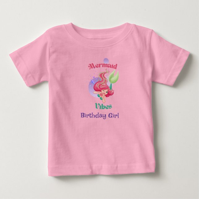 Customizable Mermaid Vibes Toddler Tshirt (Front)