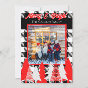 Customizable Merry & Bright Christmas Greeting Announcement