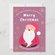 Customizable Merry Christmas Santa Card