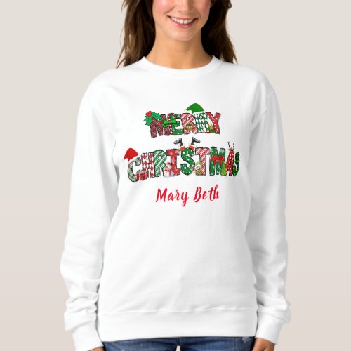 Customizable Merry Christmas Sweatshirt