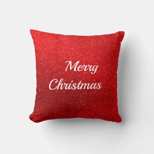 Customizable Merry Christmas Throw Pillow