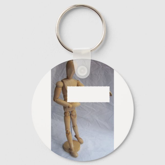 Customizable Message Artist Mannequin Keychain (Front)