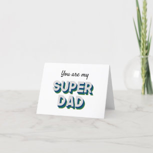 Customizable message for Superdad Thank You Card