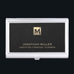 Customizable Metal Business Card Case<br><div class="desc">Elevate your professional presentation with this Customizable Metal Business Card Case, designed for financial planners, wealth managers, financial advisors, and business professionals. Crafted with high-quality all-metal construction, this case exudes durability and style. The brushed metal monogram initial logo adorns the top, harmonizing with your name and title or custom text...</div>