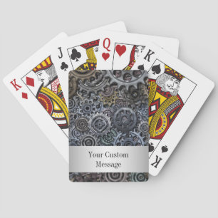 Customizable Metal Gear Design Poker Cards