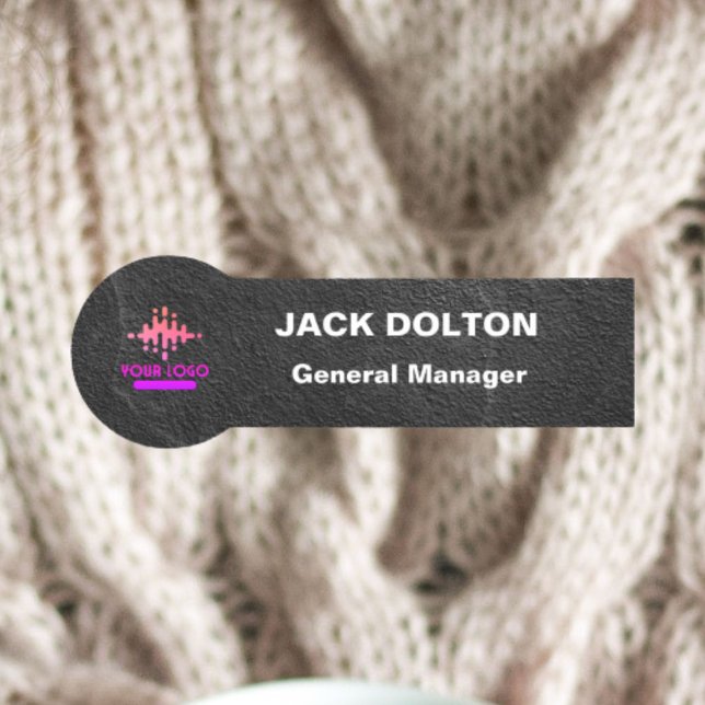 Customizable Metallic Name Tag for Company Staff (Creator Uploaded)