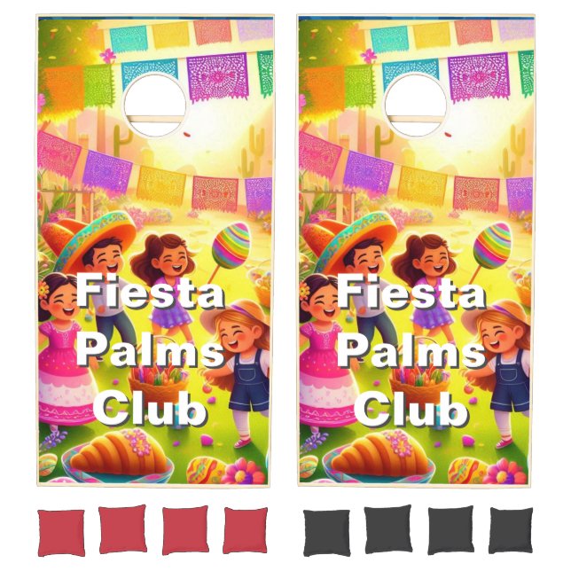 Customizable Mexican Fiesta Scene Cornhole Set (Set)