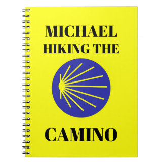 Customizable "Michael Hiking the Camino" Notebook