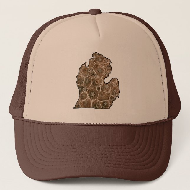 Customizable - Michigan Petoskey Trucker Hat (Front)