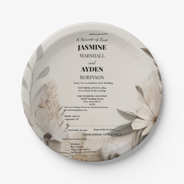 Customizable Milestone Celebration Cards Paper Plates (Front)