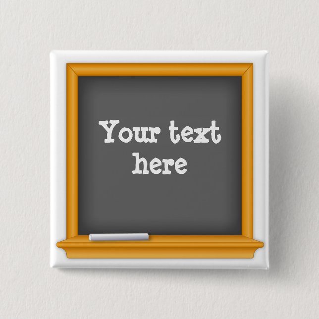 Customizable Mini Chalkboard  Pinback Button (Front)