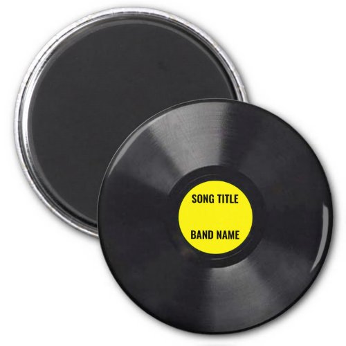 Customizable Mini Vinyl LP Record Magnet