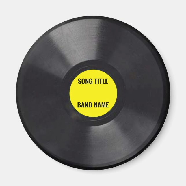 Customizable Mini Vinyl LP Record Magnet (Front)