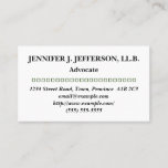 [ Thumbnail: Customizable & Minimal Advocate Business Card ]