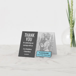 Customizable & Minimal Wedding "THANK YOU" Card