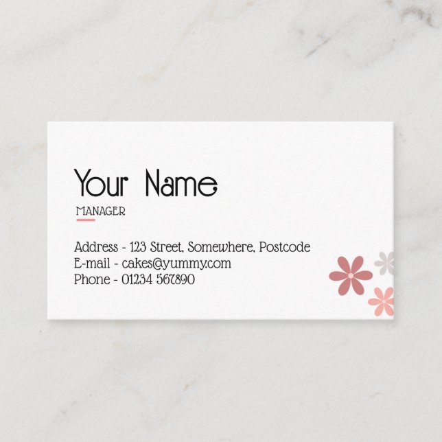 Customizable Minimalist Business Card Template (Front)