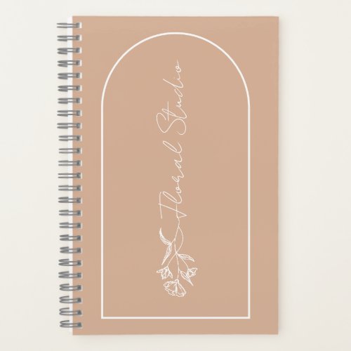 Customizable Minimalist Floral Studio Notebook 