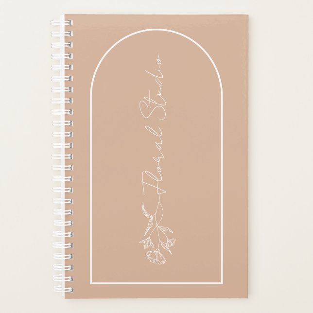 Customizable Minimalist Floral Studio Planner  (Front)