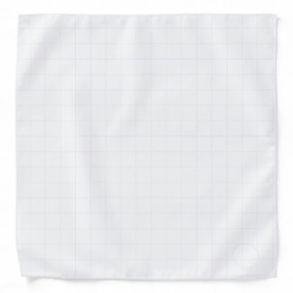 Customizable Minimalist White Grid Texture Bandana
