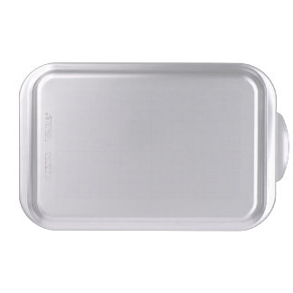 Customizable Minimalist White Grid Texture Cake Pan