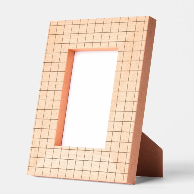 Customizable Minimalist White Grid Texture Engraved Frames (Left)