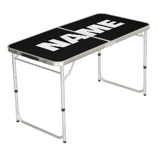 Customizable minimalistic initials name beer pong table