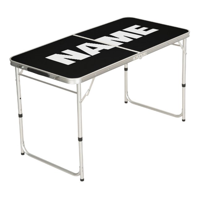 Customizable minimalistic initials name beer pong table (Angled)