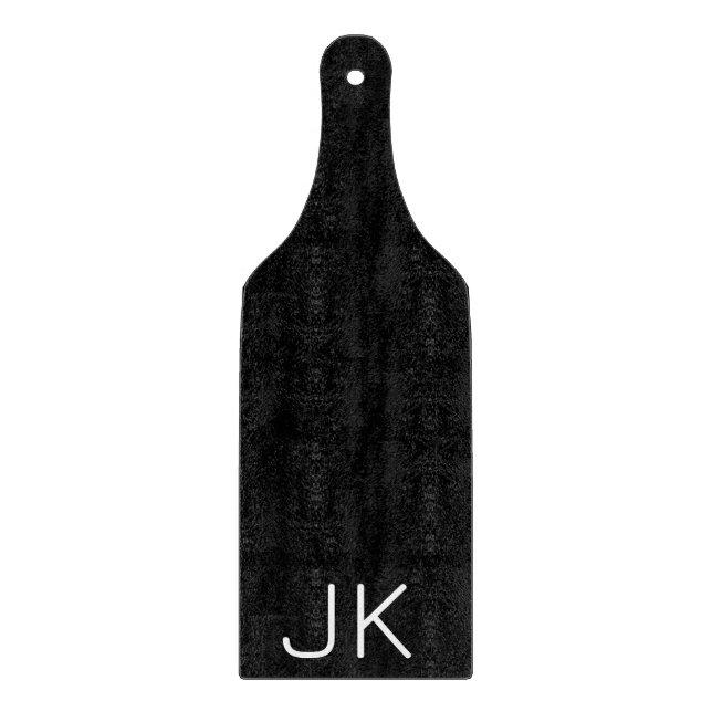 Customizable minimalistic initials name cutting board (Front)