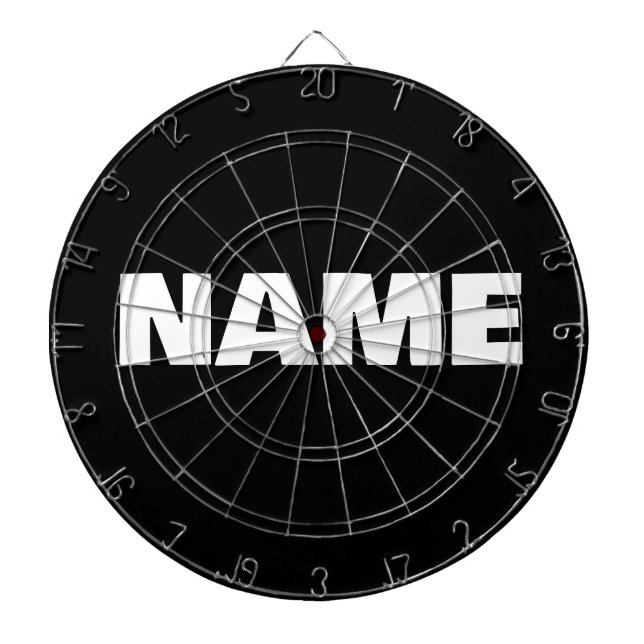 Customizable minimalistic initials name dart board (Front)