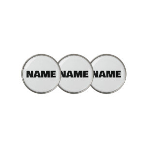 Customizable minimalistic initials name golf ball marker