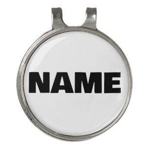 Customizable minimalistic initials name golf hat clip