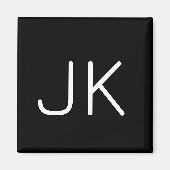 Customizable minimalistic initials name magnet (Front)