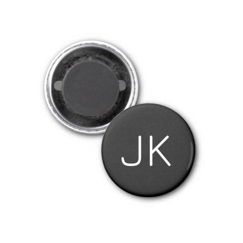 Customizable minimalistic initials name magnet