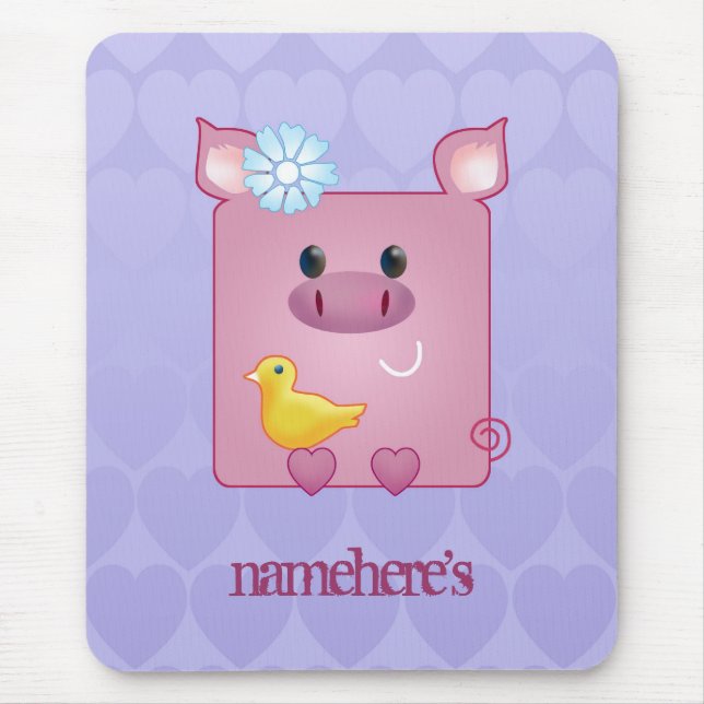 Customizable: Miss Piggy Mouse Pad (Front)