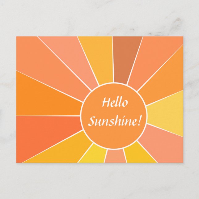 Customizable Modern Abstract Sun Design | Postcard (Front)