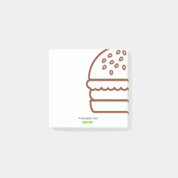 Customizable Modern Burger Post-it&#174; Notes